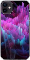 Geschikt voor iPhone 12 mini hoesje - Rook - Kleurstof - Abstract - Siliconen Telefoonhoesje