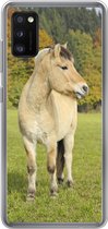 Geschikt voor Samsung Galaxy A41 hoesje - Fjord paard in een herfstlandschap - Siliconen Telefoonhoesje