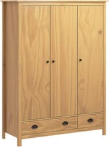 vidaXL-Kledingkast-Hill-3-deuren-127x50x170-cm-massief-grenenhout
