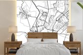 Papier peint - Papiers Papier peint photo Carte - Alkmaar - Zwart - Wit - Largeur 220 cm x hauteur 220 cm