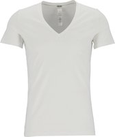 HOM Supreme Cotton tee-shirt (1-pack) - heren T-shirt V-hals - wit - Maat: M