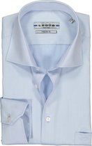 Ledub regular fit overhemd - lichtblauw twill - Strijkvrij - Boordmaat: 44