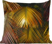 Sierkussen - Jungle Palmboom - Goud - 60 Cm X 60 Cm