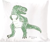 Sierkussens - Kussentjes Woonkamer - 50x50 cm - Kinderkamer - Tyrannosaurus Rex - Dinosaurus - Jongens - Meisjes - Kids