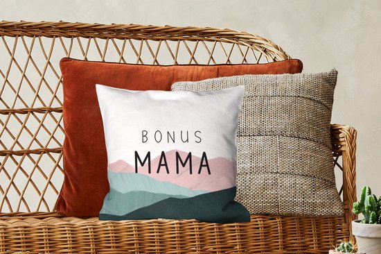 Sierkussen - Cadeau Fête des Mères Bonus Maman - Multicolore - 40 Cm X 40 Cm