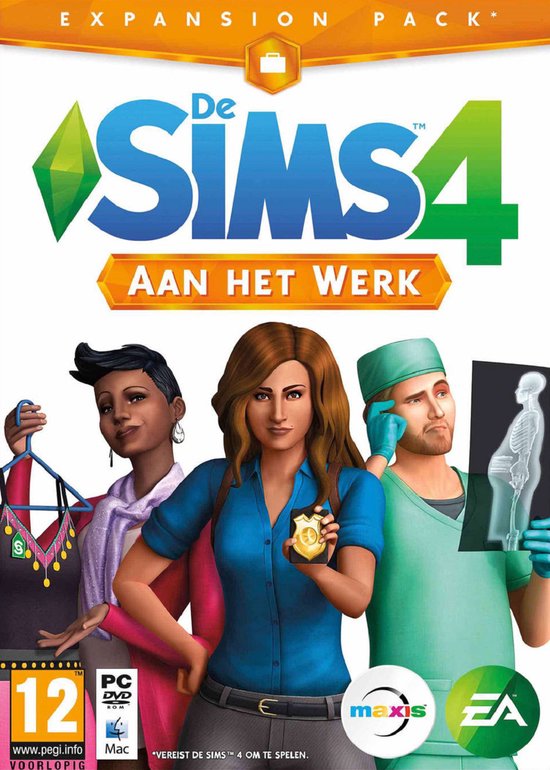 De Sims 4: Aan het Werk - Expansion Pack - Windows + MAC - Code in box - Electronic Arts