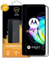 2-Pack Motorola Edge 20 Screenprotectors - MobyDefend Gehard Glas Screensavers - Zwarte Randen - Screen Protectors - Glasplaatjes Geschikt Voor: Motorola Edge 20