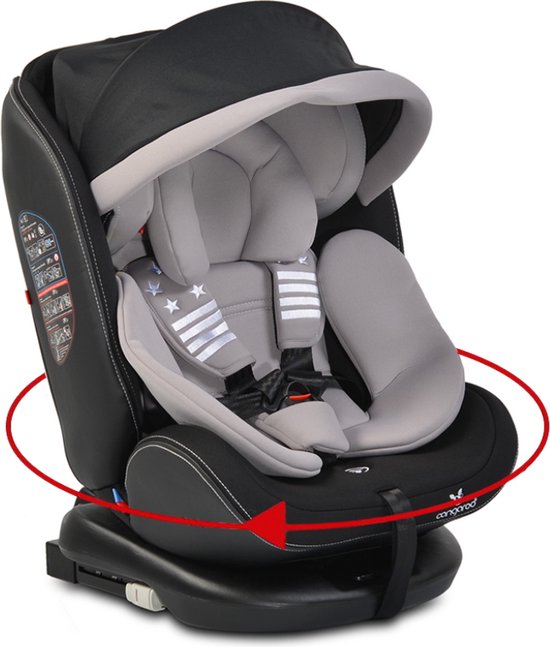 Siège auto Cangaroo Pilot Pink SPS ISOFIX 360° 0-36 kg avec pare