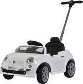 Eco Toys Fiat 500 Loopauto - Wit - met duwstang