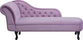 Beliani NIMES - Chaise longue - roze - fluweel