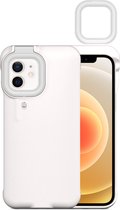 iPhone XR hoesje - Met ingebouwde Selfie Light Ring - Ring Lamp - TikTok / Instagram - Wit