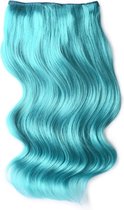 Remy Human Hair extensions Double Weft straight 24 - Turquoise#