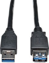 Tripp-Lite U324-003-BK USB 3.0 SuperSpeed Extension Cable - USB-A to USB-A, M/F, Black, 3 ft. (0.9 m) TrippLite