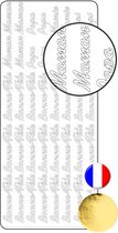 Vaessen Creative Sticker - 10x23cm - 10st - goud diverse Franse teksten