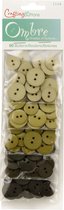 Knopen - Taupe - Buttons ombre x90 assortment taupe