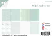 Joy!Crafts Papierset - A4 - 3x4 tweezijdige designs - Mint patronen
