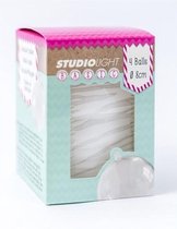 Studio Light Kerstballen - Wit - Ø8cm - 4stuks-kerst-hobby-knutselen-DIY