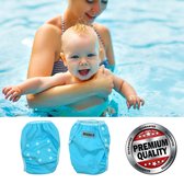 Wasbare zwemluier - verstelbaar - blauw - baby - one size fits all - hypoallergeen - herbruikbaar - jongens en meisjes - milieuvriendelijk - bamboe vezel - machinewasbaar op 40 graden - van 8