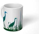 Mok - Bayou - tekening - Kraanvogels - 350 ML - Beker