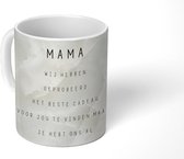 Mok - Koffiemok - Spreuken - Quotes Mama Je Hebt Ons Al - Moederdag cadeautje - Marmer - Mokken - 350 ML - Beker - Koffiemokken - Theemok - Mok met tekst