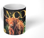 Mok - Koffiemok - Schotse hooglander - Luxe - Planten - Mokken - 350 ML - Beker - Koffiemokken - Theemok