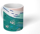 Mok - Zomer - Abstract - Groen - 350 ML - Beker