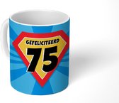 Mok - Koffiemok - Jubileum - 75 jaar - Superheldencape - Mokken - 350 ML - Beker - Koffiemokken - Theemok