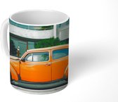 Mok - Auto - Vintage - Oranje - 350 ML - Beker