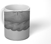 Mok - een appeltaart in een bakblik - zwart wit - 350 ML - Beker