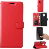 Bookcase Geschikt voor: Nokia 5.3 - Rood - portemonnee hoesje