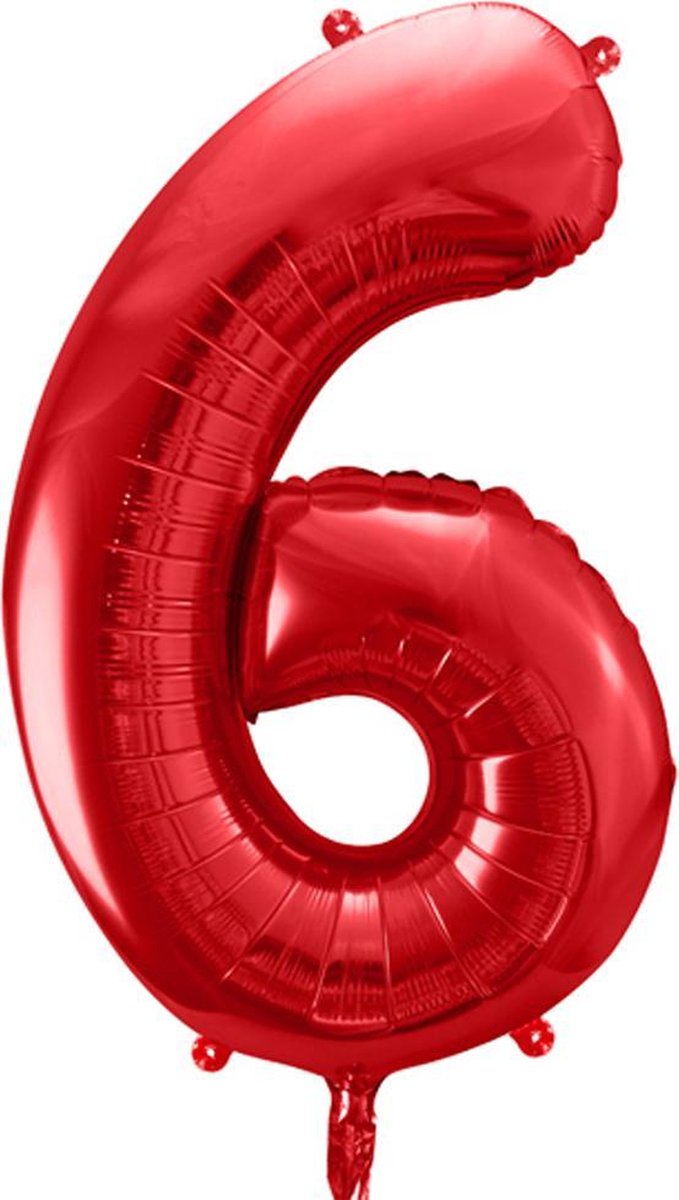 Cijfer 6 (86 cm) - Rood