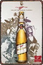 Retro Muur Decoratie uit Metaal Miller Bier 20x30cm DU-8157