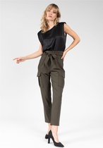 DEELUXE Paperbag broek met cargozakkenMELLIA Khaki