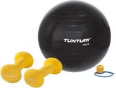 Tunturi - Fitness Set - Neopreen Dumbbellset 2 x 1,5 kg  - Gymball Zwart 90 cm