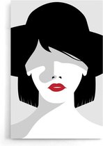 Walljar - Red Lips - Muurdecoratie - Poster