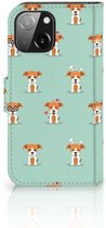 Bookcase geschikt voor iPhone 13 Mini Smartphone Hoesje Pups
