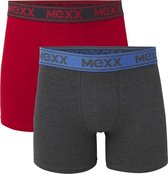 Mexx Boxers 2-pack Antraciet/rood - Mannen - Maat S