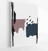Canvas schilderij - Earth tones organic shape Art design for poster, print, cover, wallpaper, Minimal and natural wall art. 2 -    – 1843211848 - 80*60 Vertical