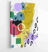 Canvas schilderij - Hand painted illustrations wall arts vector. Surface pattern design. 4 -    – 1843126807 - 115*75 Vertical