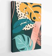 Canvas schilderij - Abstract organic shape Art design for poster, print, cover, wallpaper, Minimal and natural wall art. 2 -    – 1852841047 - 50*40 Vertical