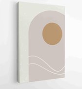 Canvas schilderij - Abstract organic shape Art design for poster, print, cover, wallpaper, Minimal and natural wall art. Vector illustration. 2 -    – 1834428175 - 80*60 Vertical