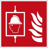 Brandweerlieden lift sticker - ISO 7010 - F017 300 x 300 mm