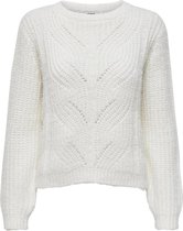 Jacqueline de Yong Trui Jdyshelley L/s Pullover Knt 15238279 Cloud Dancer Dames Maat - XS