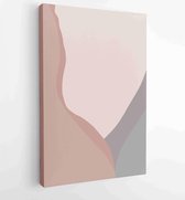 Canvas schilderij - Abstract organic shape Art design for poster, print, cover, wallpaper, Minimal and natural wall art. Vector illustration. 4 -    – 1833816445 - 80*60 Vertical