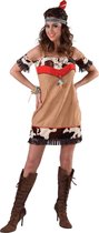 Magic By Freddy's - Indiaan Kostuum - Indiaanse Squaw Wilde Wigwam - Vrouw - bruin - XXL - Carnavalskleding - Verkleedkleding