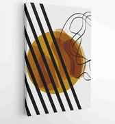 Canvas schilderij - Earth tones organic shape Art design for poster, print, cover, wallpaper, Minimal and natural wall art. Vector illustration. 1 -    – 1868903731 - 80*60 Vertica