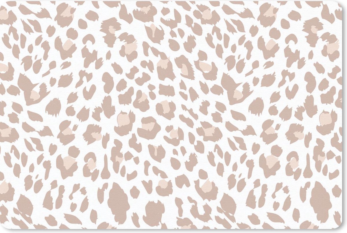 Muismat - Mousepad - Panterprint - Pastel - Vlekken - 27x18 cm