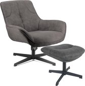 Set: Fauteuil + Hocker Mel Cowboy - Grey 104