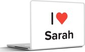 Laptop sticker - 12.3 inch - I love - Sarah - Meisje - 30x22cm - Laptopstickers - Laptop skin - Cover