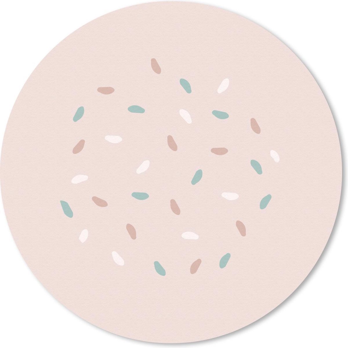 Muismat rond 40x40 cm - Mousepad Zomer - Abstract - Pastel - Ronde muismatten